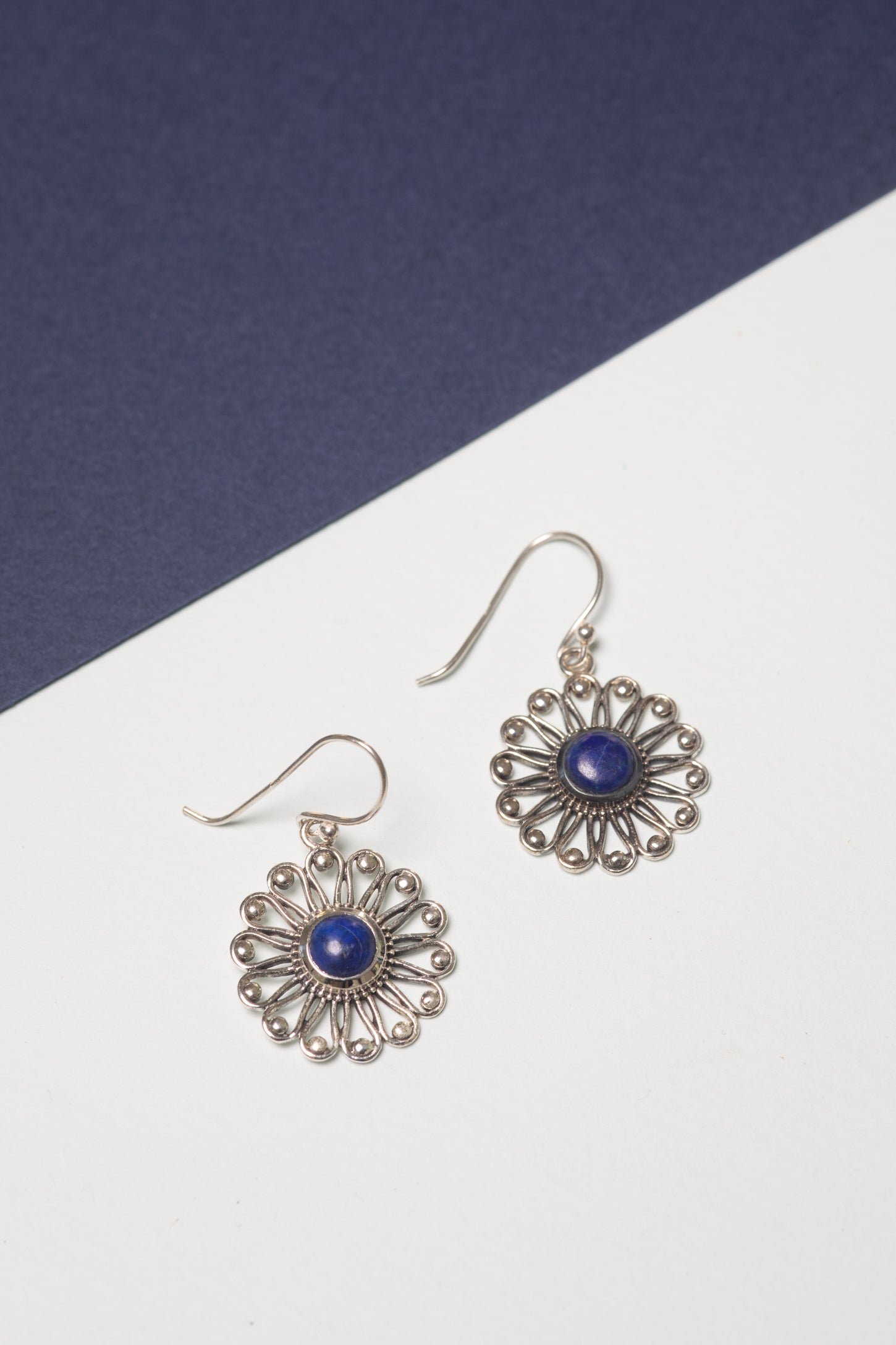 Sunflower Sterling Gemstone Earrings