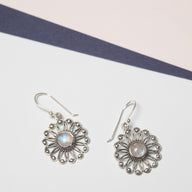 Sunflower Sterling Gemstone Earrings