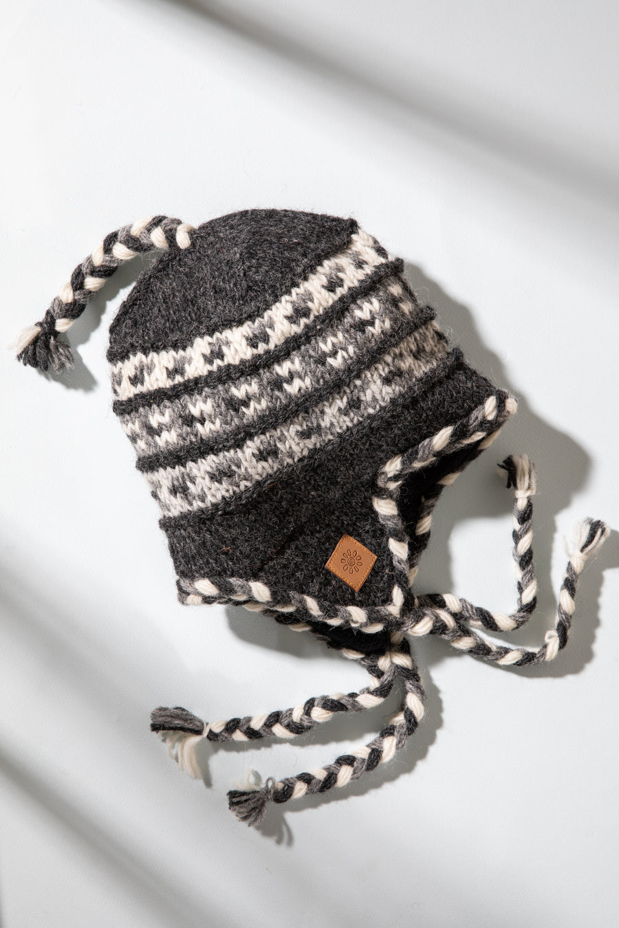 Tasseled Wool Kids' Earflap Hat