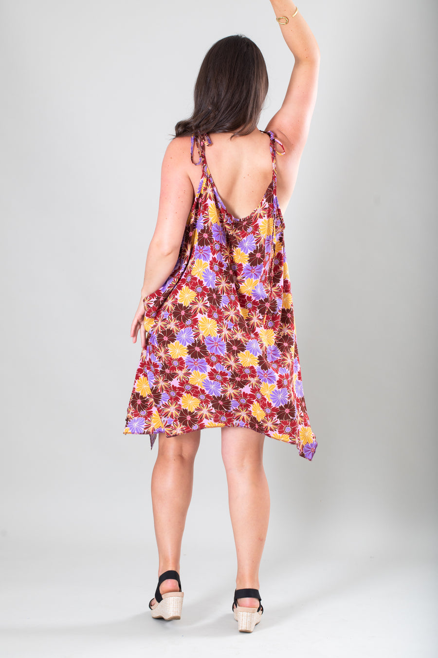 Thai Tie Strap Floral Summer Dress