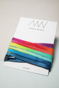 Tie Dye Shoelaces in Rainbow