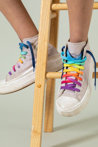 Tie Dye Shoelaces in Blue