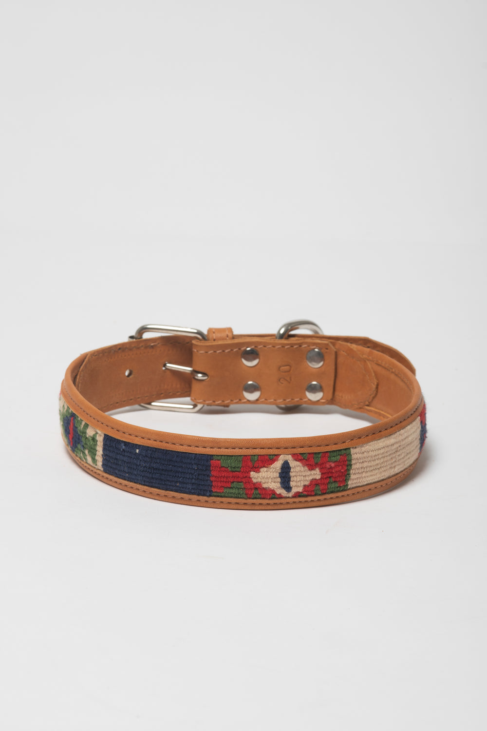 Tierra Handmade Leather Dog Collar · Mexicali Blues
