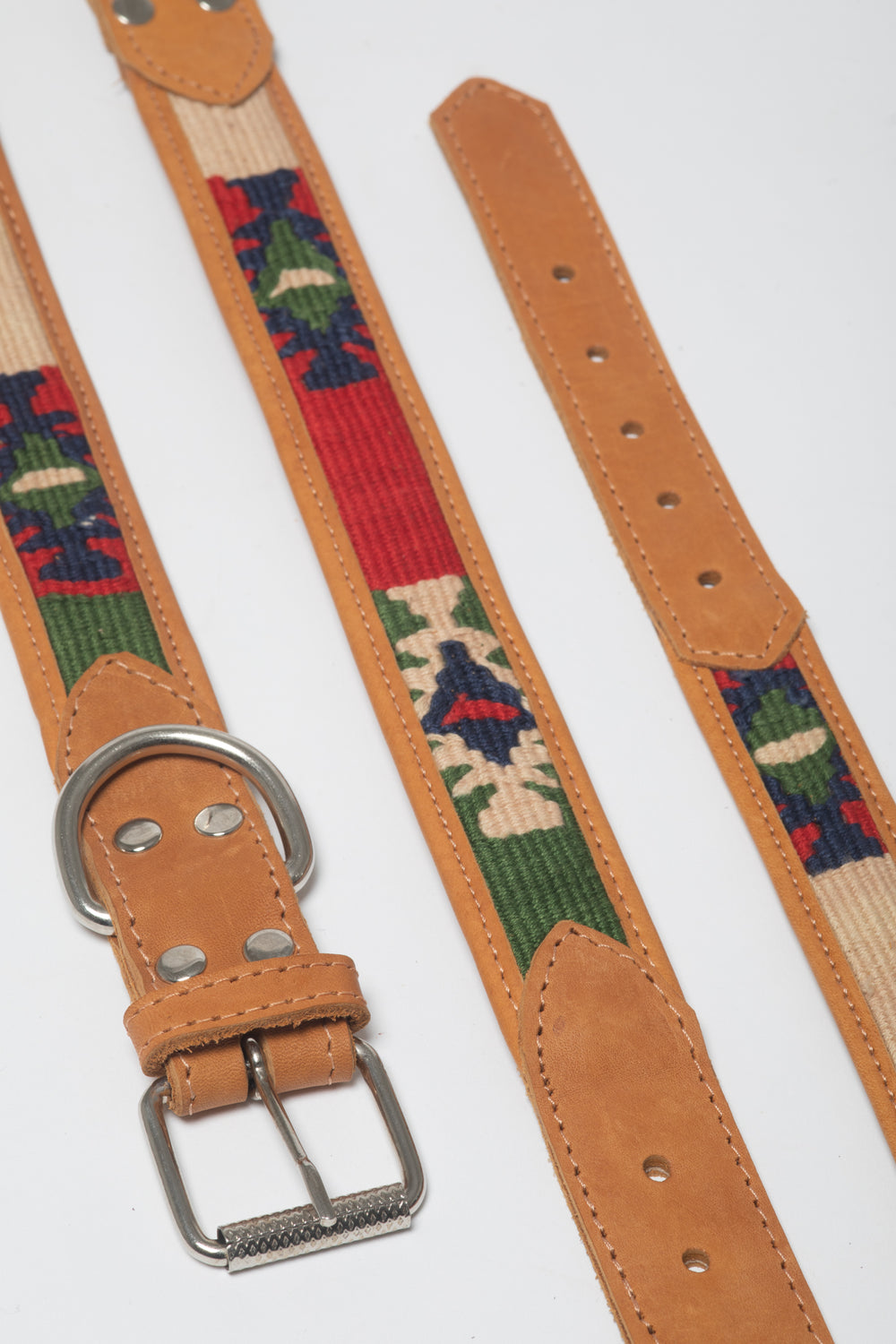 Tierra Handmade Leather Dog Collar · Mexicali Blues