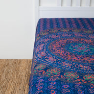 Traditional Elephant Mandala Block Print Twin Tapestry