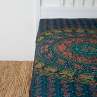 Traditional Elephant Mandala Block Print Twin Tapestry