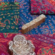 Traditional Elephant Mandala Block Print Twin Tapestry