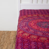 Traditional Elephant Mandala Block Print Twin Tapestry