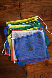 Traditional Tibetan prayer flags in small