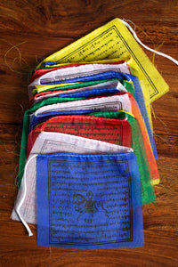 Traditional Tibetan prayer flags in extra small