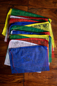 Traditional Tibetan prayer flags in extra extra large