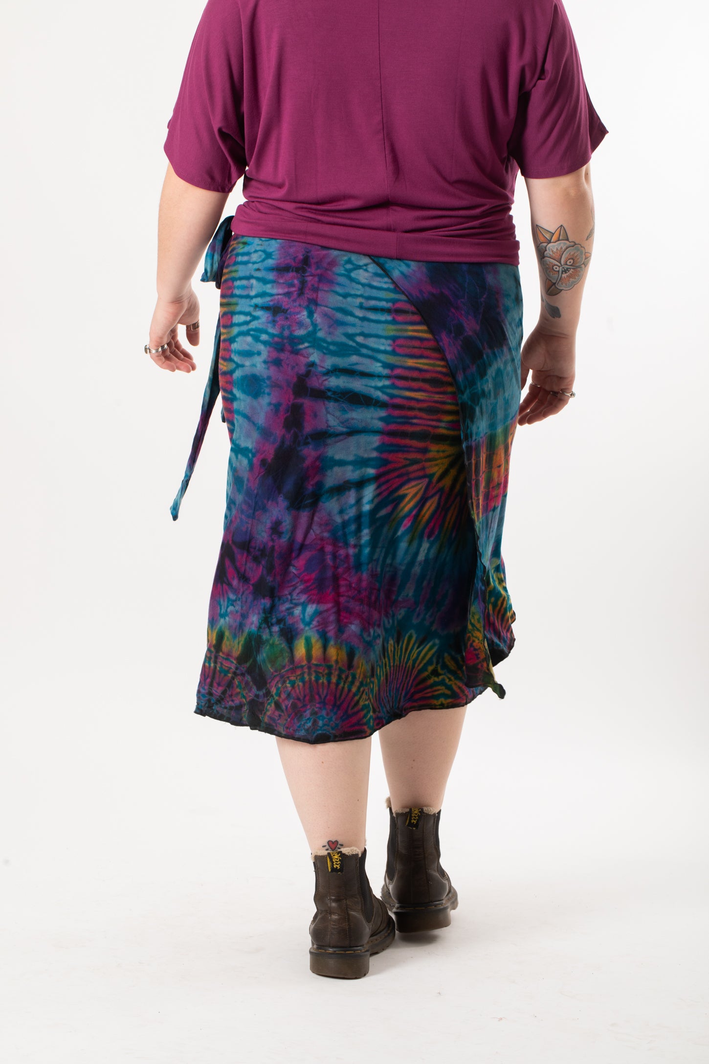 Tie dye full skirt sales