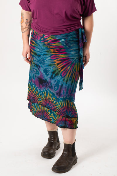 Valerie Mudmee Tie Dye Wrap Skirt Mexicali Blues