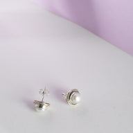 Whirlpool Gemstone Button Studs