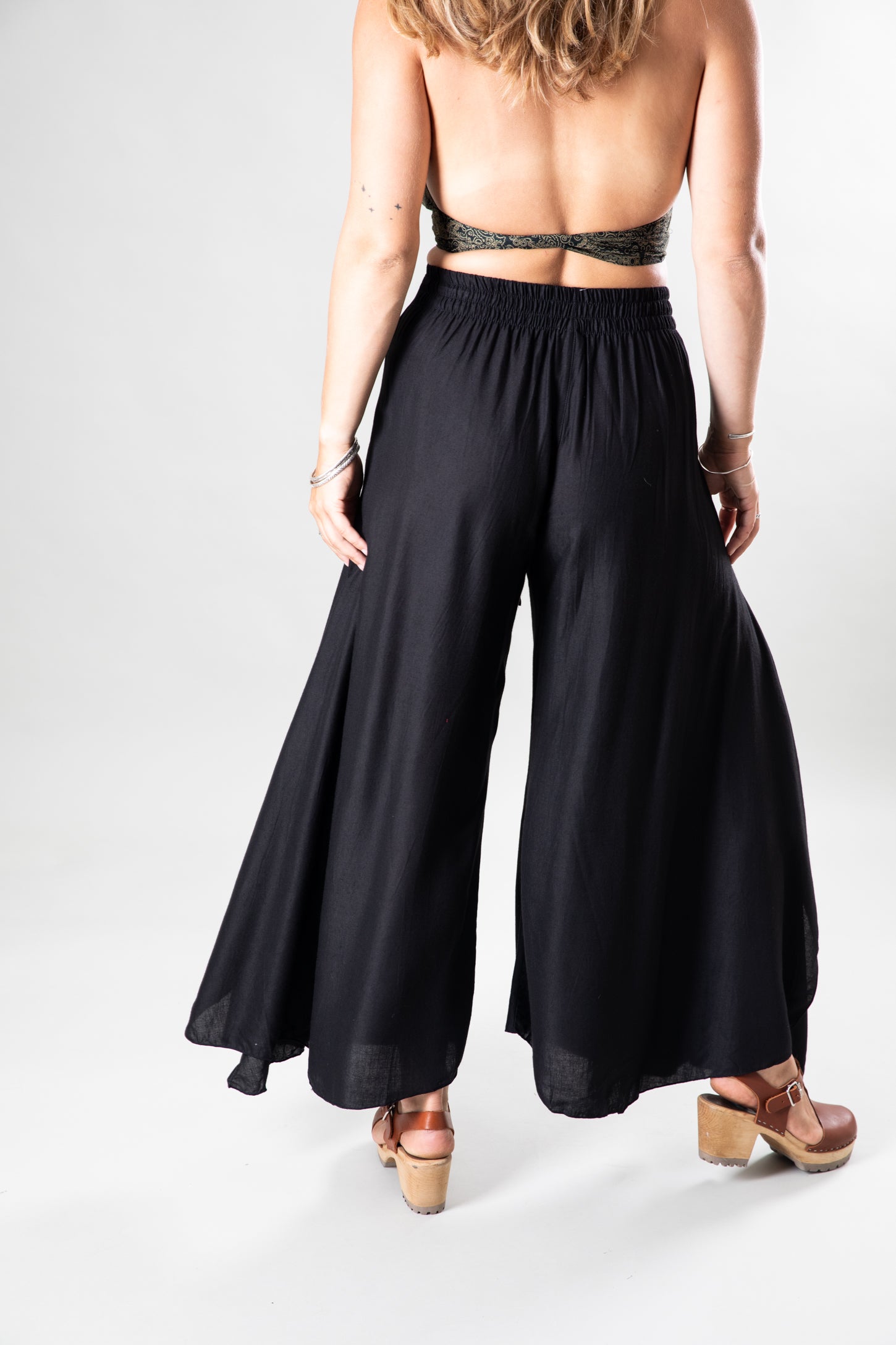 Wide Leg Gaucho Pants