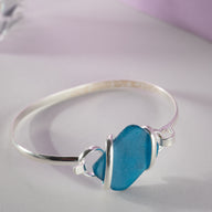 Wrapped Alpaca Sea Glass Bracelet